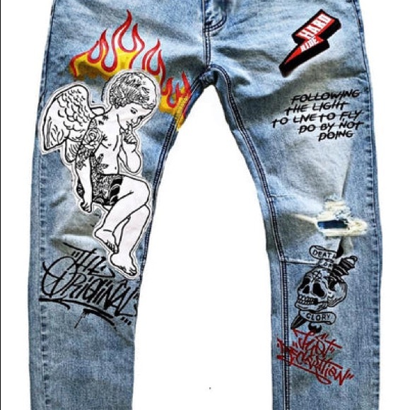 Majestic Rage of Rebellion Angel denim Jeans - Picture 4 of 6